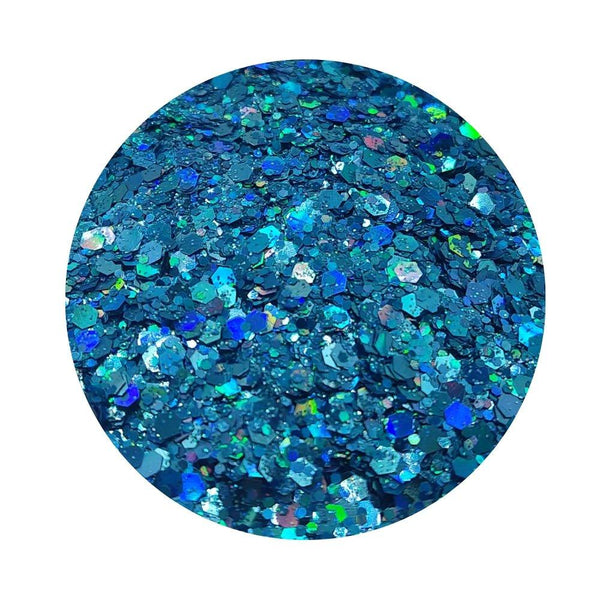 Glitter Holográfico Azul Para Artesanías y Manualidades - Moldesypigmentos.cl
