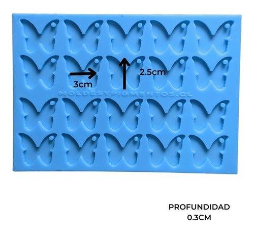 Molde Set 15 Mariposas 3cm Para Resina Epóxica - Moldesypigmentos.cl