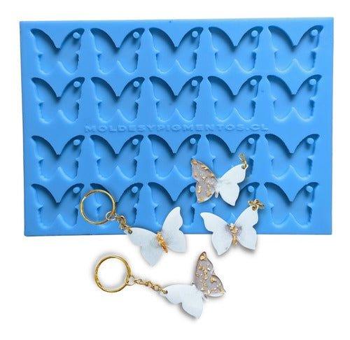 Molde Set 15 Mariposas 3cm Para Resina Epóxica - Moldesypigmentos.cl