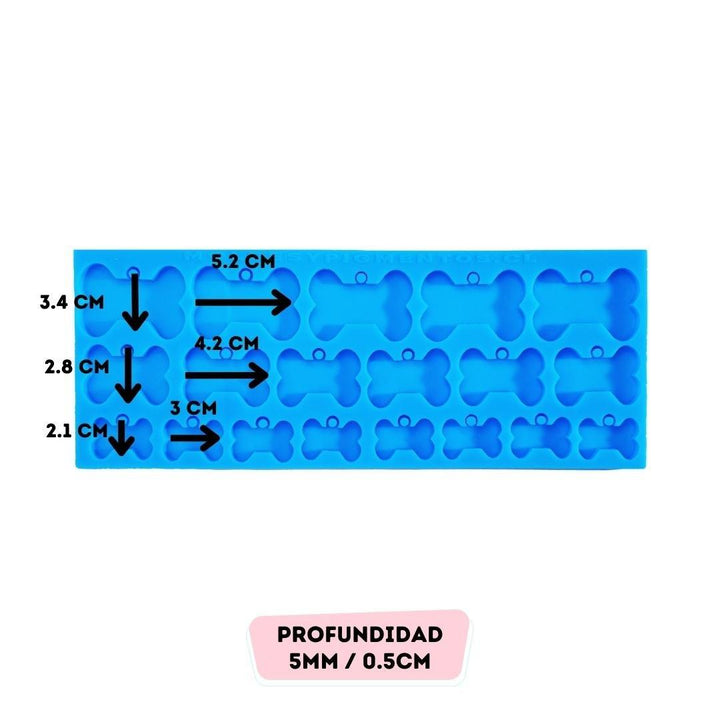 Molde Set 19 Placas de Hueso para Mascotas - Moldesypigmentos.cl