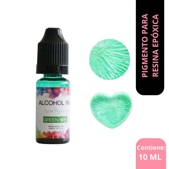 Pigmento Alcohol 3D Color Verde - Moldesypigmentos.cl