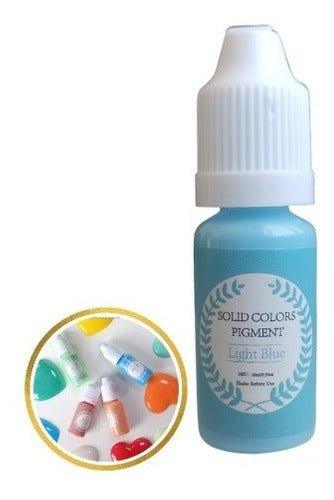 Pigmento Celeste Pastel Para Resina Epóxica 10ml - Moldesypigmentos.cl