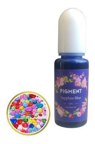 Pigmento Concentrado Para Resina Epóxica Azul Zafiro 10ml - Moldesypigmentos.cl