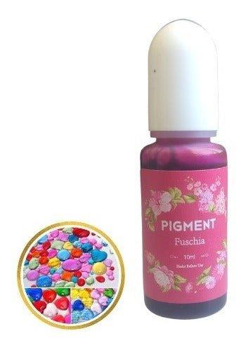 Pigmento Concentrado Para Resina Epóxica Color Fucsia 10ml - Moldesypigmentos.cl