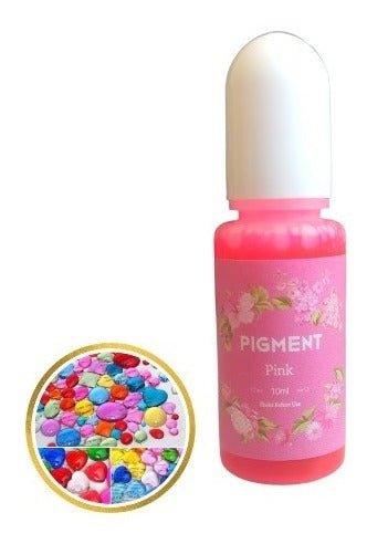 Pigmento Concentrado Para Resina Epóxica Color Rosado 10ml - Moldesypigmentos.cl