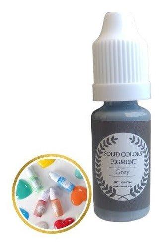Pigmento Gris Pastel Para Resina Epóxica 10ml - Moldesypigmentos.cl