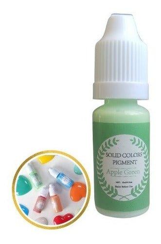 Pigmento Manzana Verde Pastel Para Resina Epóxica 10ml - Moldesypigmentos.cl