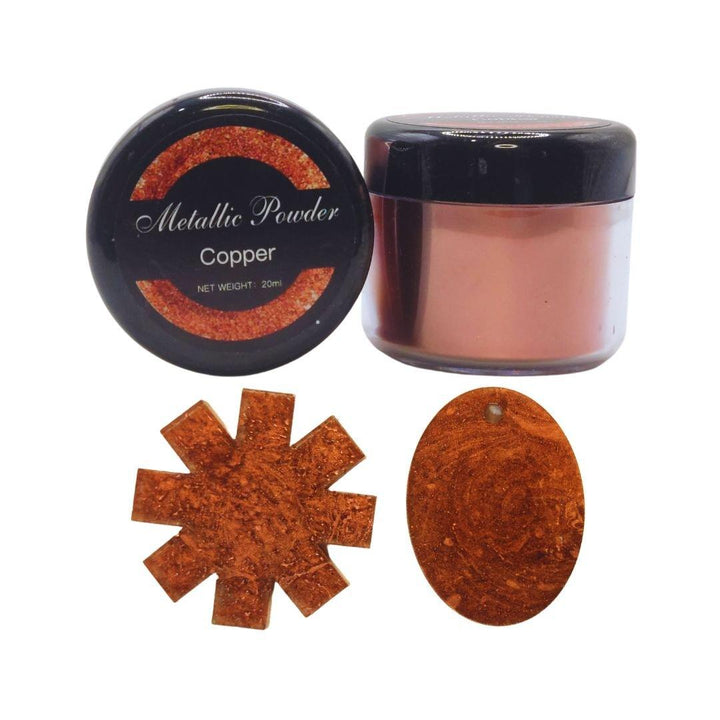 Pigmento Polvo de Mica Metálico Color Cobre 20ml - Moldesypigmentos.cl