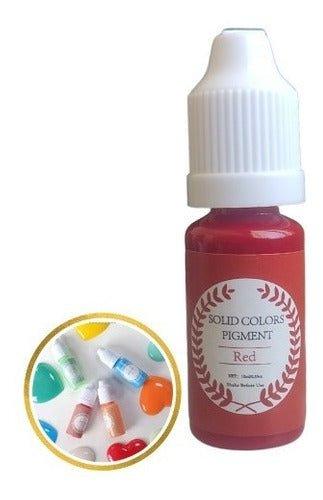 Pigmento Rojo Pastel Para Resina Epóxica 10ml - Moldesypigmentos.cl