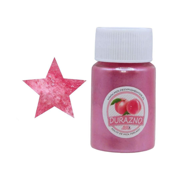 Pigmentos Polvo de Mica Perlado Color Durazno Para Resina Epóxica - Moldesypigmentos.cl