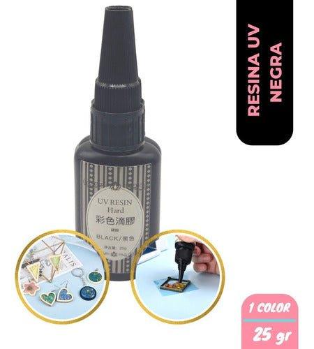 Resina Uv Secado Rápido Para Joyería - Color Negro - Moldesypigmentos.cl