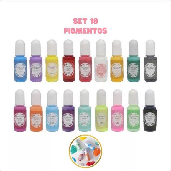 Set 18 Pigmentos Tonos Pasteles Para Resina - Moldesypigmentos.cl